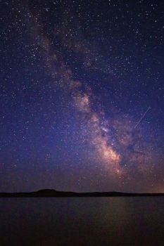 Lack of light pollution makes for stunning night skies, as in this photo of the Milky Way.