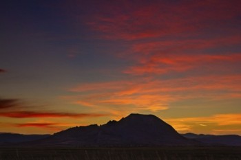A late December sunset on Bear Butte.