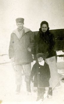 An early 1920's glimpse at Begeman's grandfather and his mother and sister.
