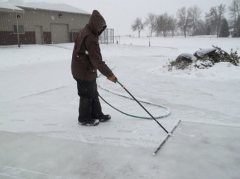 The snow rake — an ice-making miracle wand.