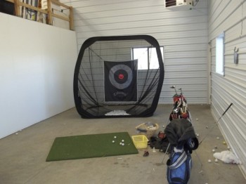 The guyshed and golf nets are a perfect fit for South Dakota winters.