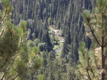 A view of Spearfish Canyon from the Annie Creek railroad bed.