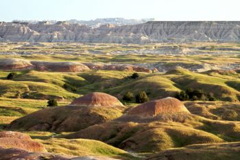 A view of the Badlands from the Sage Creek Wilderness road.
