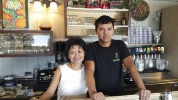 Toni Carey and her son, Will, operate Diner 34 of Howard.