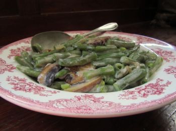 Fran's recipe for fresh green beans in rich, creamy sauce elevates a holiday favorite to new heights. Photo by Fran Hill.