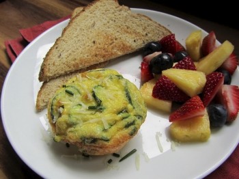 Mini zucchini frittatas are a nice, healthy surprise breakfast for anyone's mom. Photo by Fran Hill.