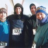 Four of the hardy folks who braved -28 degree wind chill to run in Watertown s 2010 Turkey Day 5K.