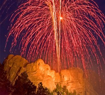 Fireworks at Mount Rushmore. Photo by Chad Coppess/S.D. Tourism.