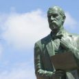 Richard Pettigrew helped found Sioux Falls and served as South Dakota’s first full-term U.S. Senator. After falling out of favor with state leaders for years, he is immortalized in a new bronze statue at the corner of Fifth and Phillips in downtown Sioux Falls. Click to enlarge photos.