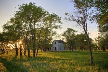 One of the last remaining houses in the ghost town of Argonne.