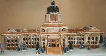 The South Dakota State Capitol in edible form.