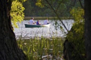 Canoeing on Lake Hiddenwood.