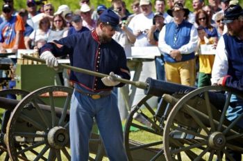 Cannon demonstration at the shooting range.