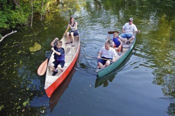 View from Hiddenwood's walking bridge.