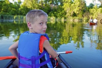 Young Brenden enjoys being along for the ride.