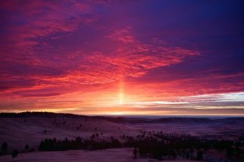 Sunrise over <a href='http://www.nps.gov/wica/index.htm' target='_blank'>Wind Cave National Park</a>.