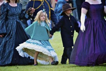 A young pair of ball-goers.