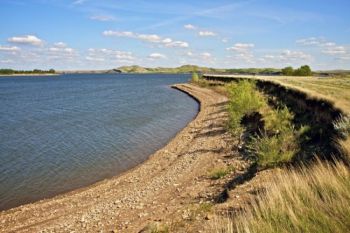 The North Fork of Shadehill Reservoir. Click to enlarge photos.