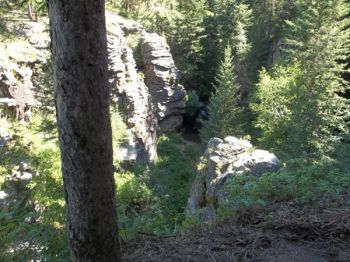 View of the falls from above.