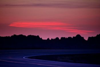 Ten minutes later, the light had shifted from oranges to pinks and purples.