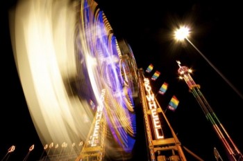 The spinning Sky Wheel.