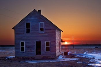 An abandoned house east of White Lake.