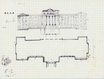 When plotting her gingerbread design for the year, Feilmeier starts by taking reference photos, then uses graph paper to sketch out the initial design.