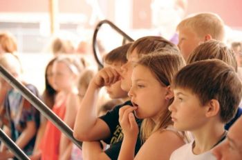 Students from R.F. Pettigrew Elementary in Sioux Falls watched the statue of their school’s namesake lifted into place. At times, Wolf worked on the statue at the school, and through fundraisers students collected nearly $4,600 for the project.