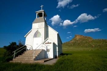 A church near the South Cave Hills.
