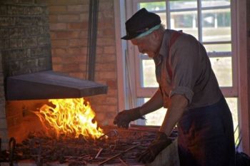 Metalsmithing is hot work. Click to enlarge photos.