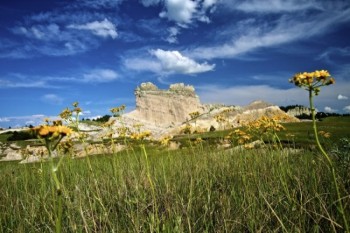 A Castle Rock formation in the Slim Buttes.