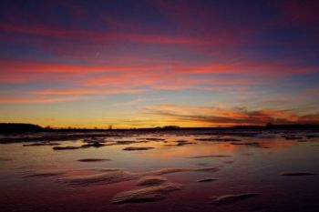 Sunset over Grass Lake.