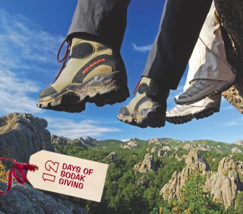 Day 6: Adventurers! The adventurer! South Dakota Magazine is full of tips on exploring and discovering new things about our state. And it doesn't need to be recharged ... because we all know the best views don't come equipped with charging stations.
