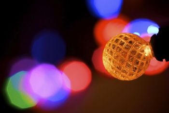 Christmas lights make beautiful macro photography subjects.