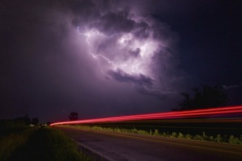 A dark and stormy night south of Hartford.