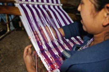 A traditional healer of the village showed us how she weaves.  She said she learned the skill at age 11.