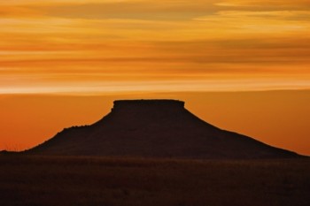 The Ziebach County landform is located on the Cheyenne River Reservation.