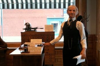 The Dakota Central Telephone Company and Western Union exhibit at Dacotah Prairie Museum. Photo by Rebecca Johnson.