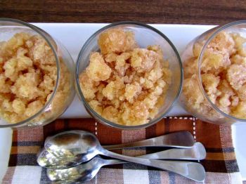 Apple Pie Granitas provide the flavors of fall in a cool summer treat.