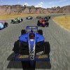 Photographs of the rugged landscape of Badlands National Park make up the backdrop for video game racing in the “Badlands Byway” race track.