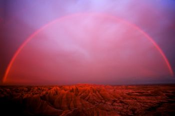 The full rainbow after the sun had set behind me.