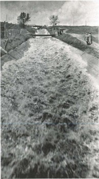 Flooding on the Big Sioux caused Minnehaha County residents to build drainage ditches and bridges.