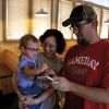 Order takers at The Wrangler include Steve and Amanda Blume and their daughter, Reghan.