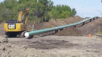 A pipeline under construction.