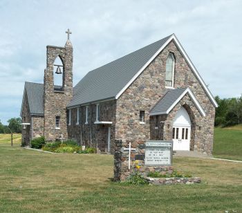 Carl & Jan's first stop was Our Savior Lutheran Church south of Menno.