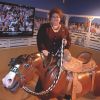 Dayle Tibbs Angyal says visitors to the Casey Tibbs Rodeo Center enjoy the exhibits and a chance to sit on a harmless bronc. Photo by Bernie Hunhoff.