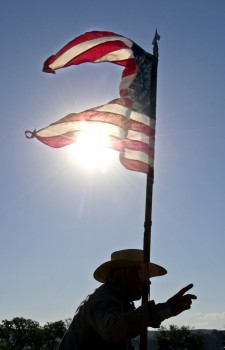 Combining silhouetted objects and glowing translucent objects with the sun behind them can be very pleasing.