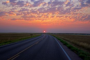 Hazy August sunrise.