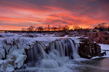 Spring breaking through winter at Falls Park.