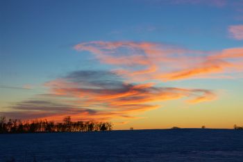 Evolving sunset colors west of Sioux Falls.